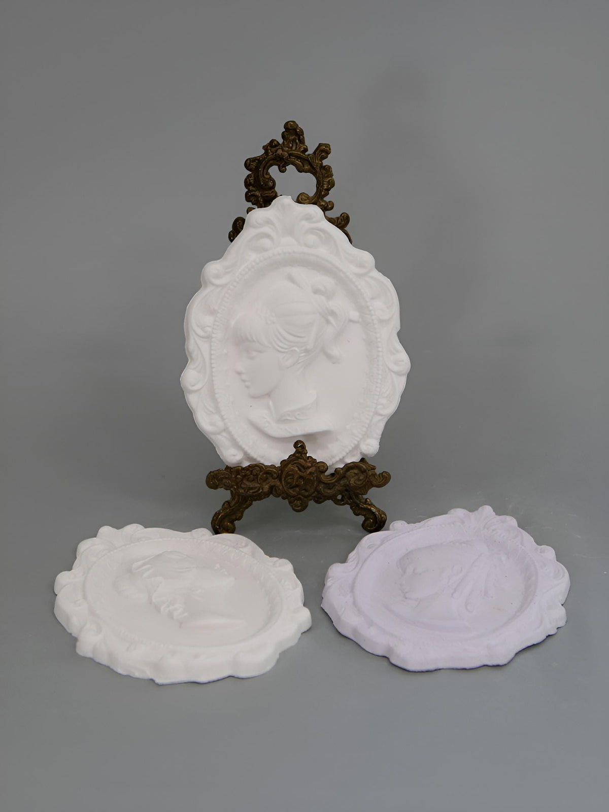 Cameo Lady Silicone Mold, Antique Candle Decor, Intaglio Art