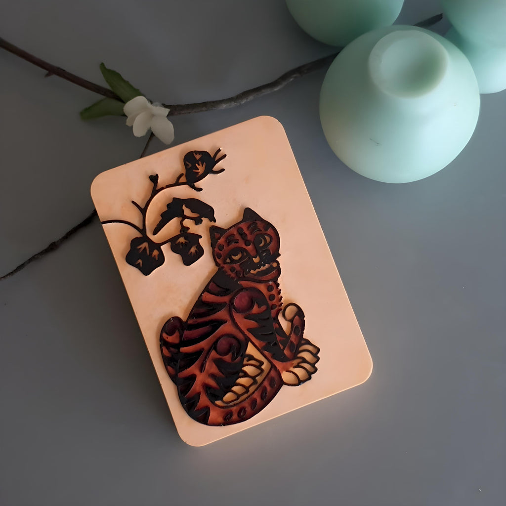 Tiger and Magpie Silicone Mold | Korean Folk Art, Resin, Soap, Candle