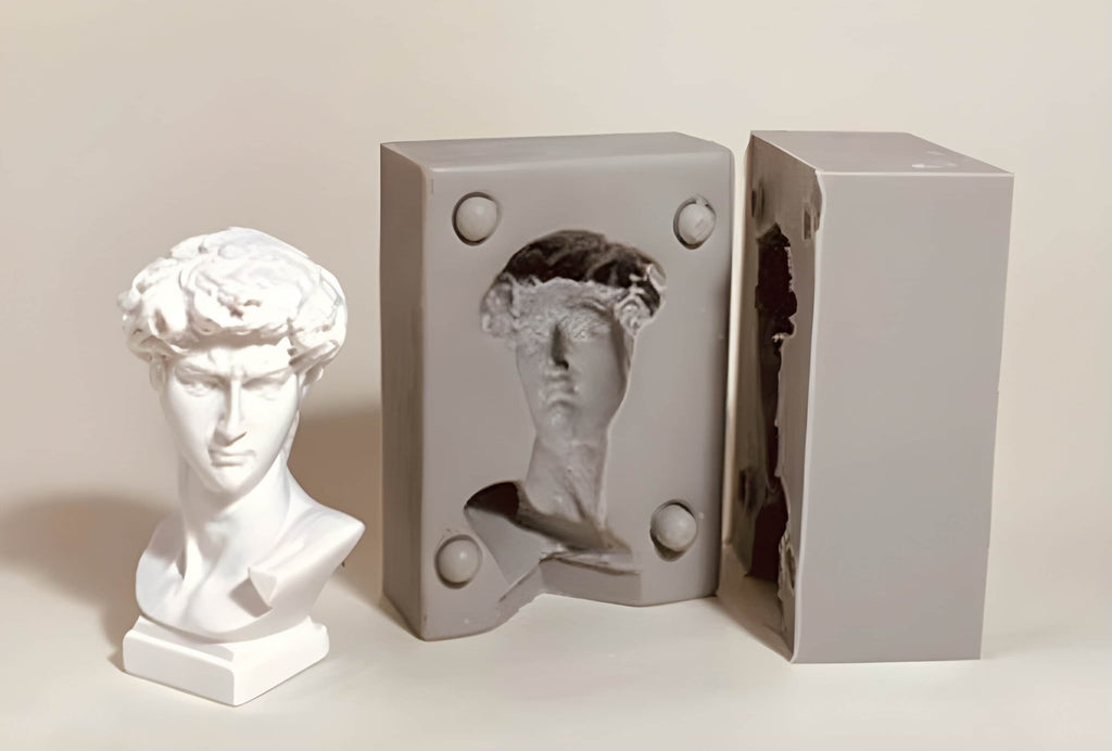 Julian Bust Silicone Mold, Jesmonite Plaster Resin Concrete Candle Casting