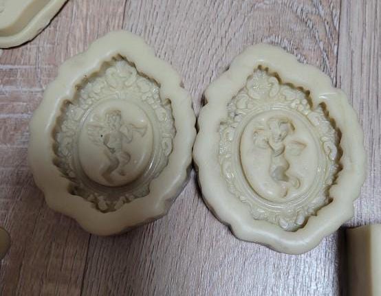 Baby Angel Frame Silicone Mold, Intaglio Art Centerpiece