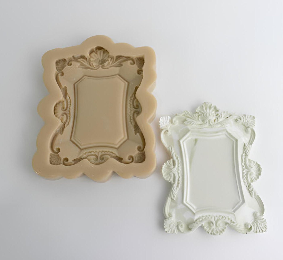 Ornate Frame Silicone Mold - Baroque Style Resin Clay Mould