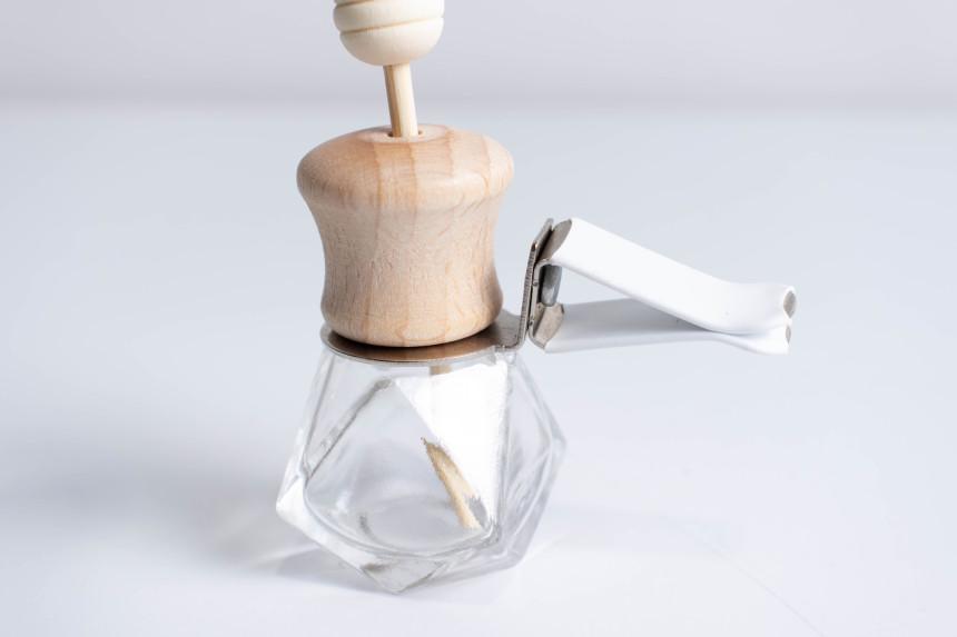 Set of 3 Wood Cap Car Reed Diffuser, Aroma Bottle