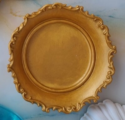 Vintage Style Round Jewelry Tray Silicone Mold, Photo Frame, Coaster (4.3'')