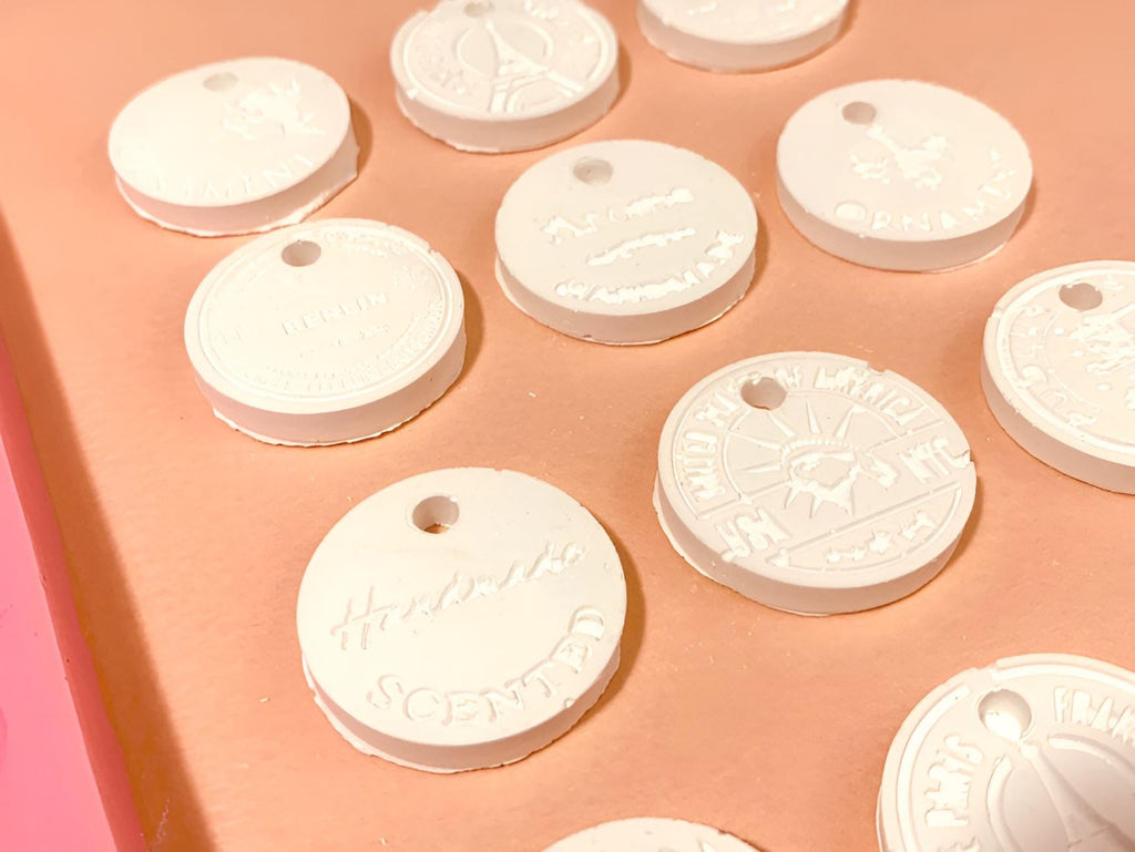 Mini Tag Silicone Mold, Resin, Jesmonite, Gypsum Diffuser (28mm)