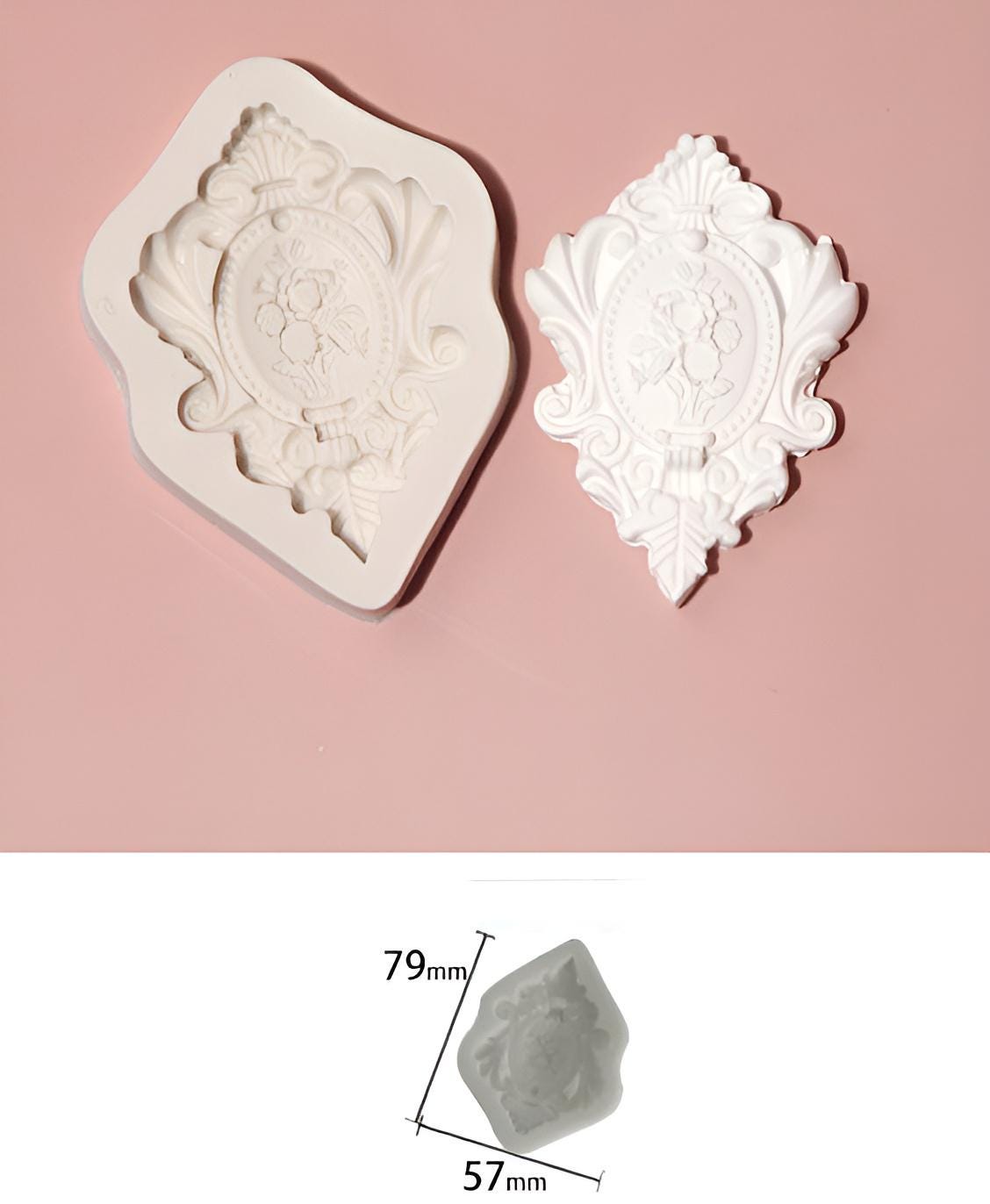 Vintage Style Silicone Decor Mold, Candle, Soap, Clay