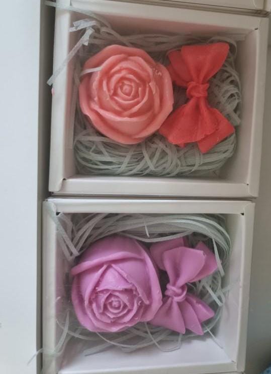 4 Size Rose Silicone Mold, Candle, Soap, Plaster