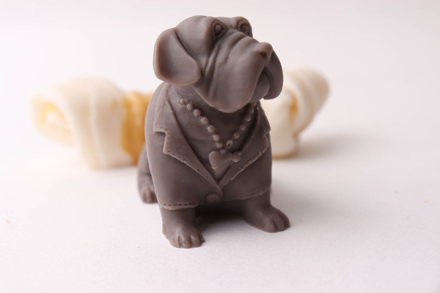 Bulldog Gentleman Silicone Mold, Candle Resin Soap Plaster