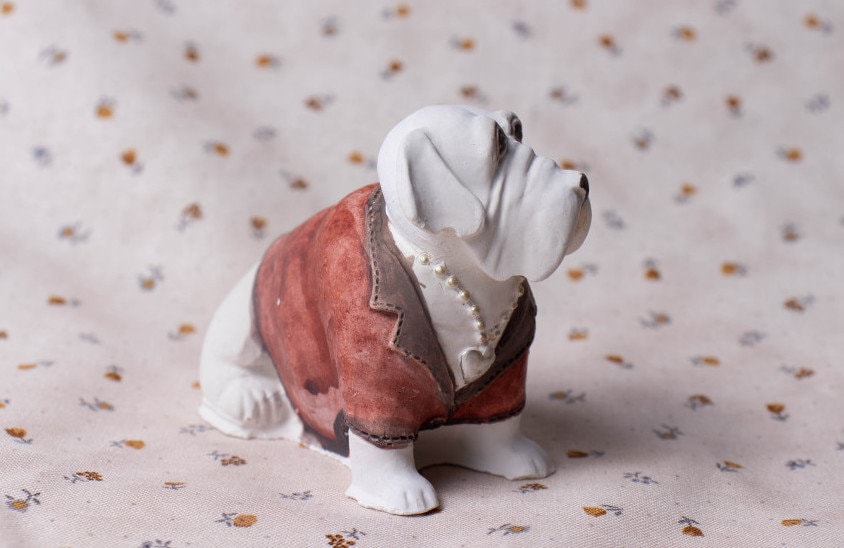 Bulldog Gentleman Silicone Mold, Candle Resin Soap Plaster