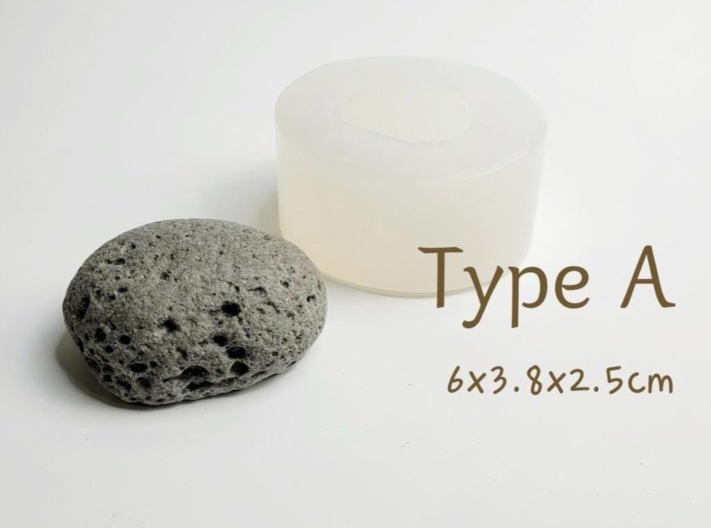 4Choice 3D Volcanic Rock Stone Mold, Basalt Stone Objet Mold, Natural Porous Stone Home Decor Resin Pottery Gypsum Terrazzo