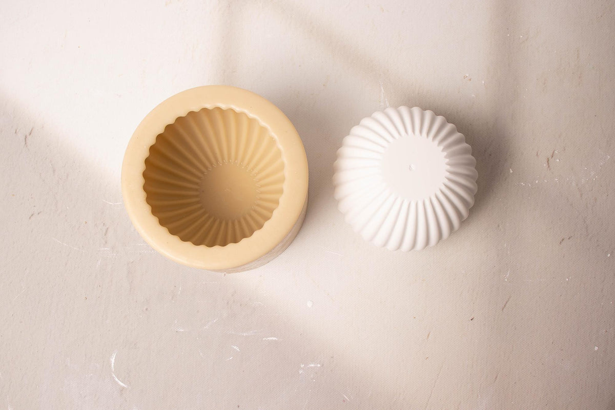 Stripe Dome Bowl Mother Mold, Pottery Plaster Mold Making