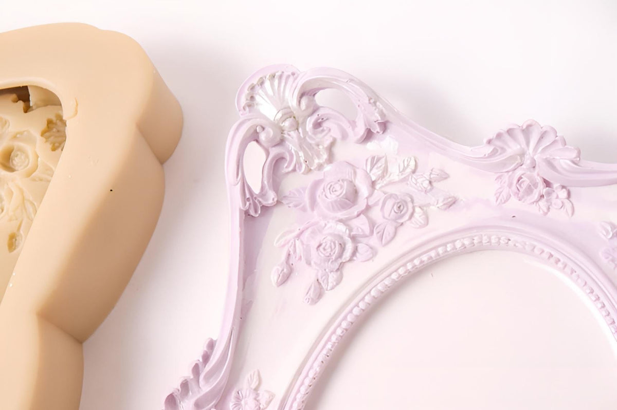 Rococo Frame Silicone Mold, Large Tray, Food Safe