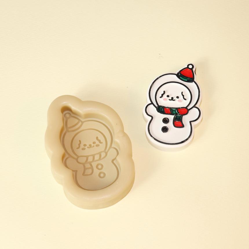 Christmas Dog Silicone Mold, Resin Clay Jesmonite, Air Freshener