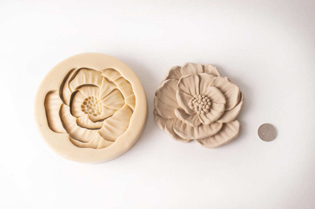 Large Tree Peony Silicone Mold, Pottery & Cake Decor