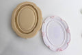 Flower Antique Tray Silicone Mold, Picture Frame, Candle Holder (205mm)