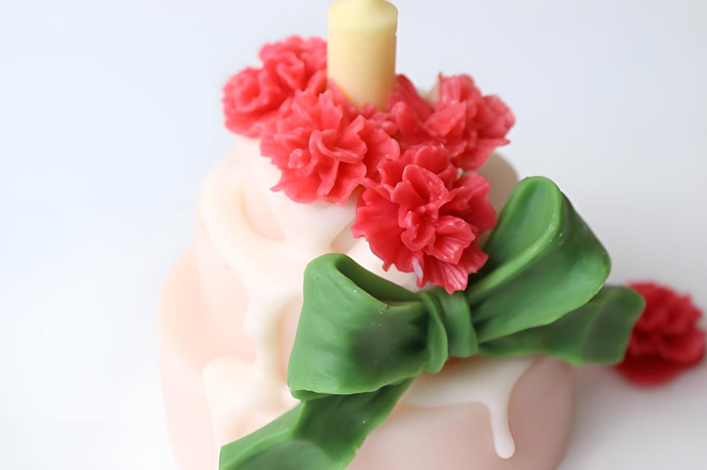 Mini Carnation Silicone Mold, 4 Cavity, Cake Decor, Candy, Brooch Making