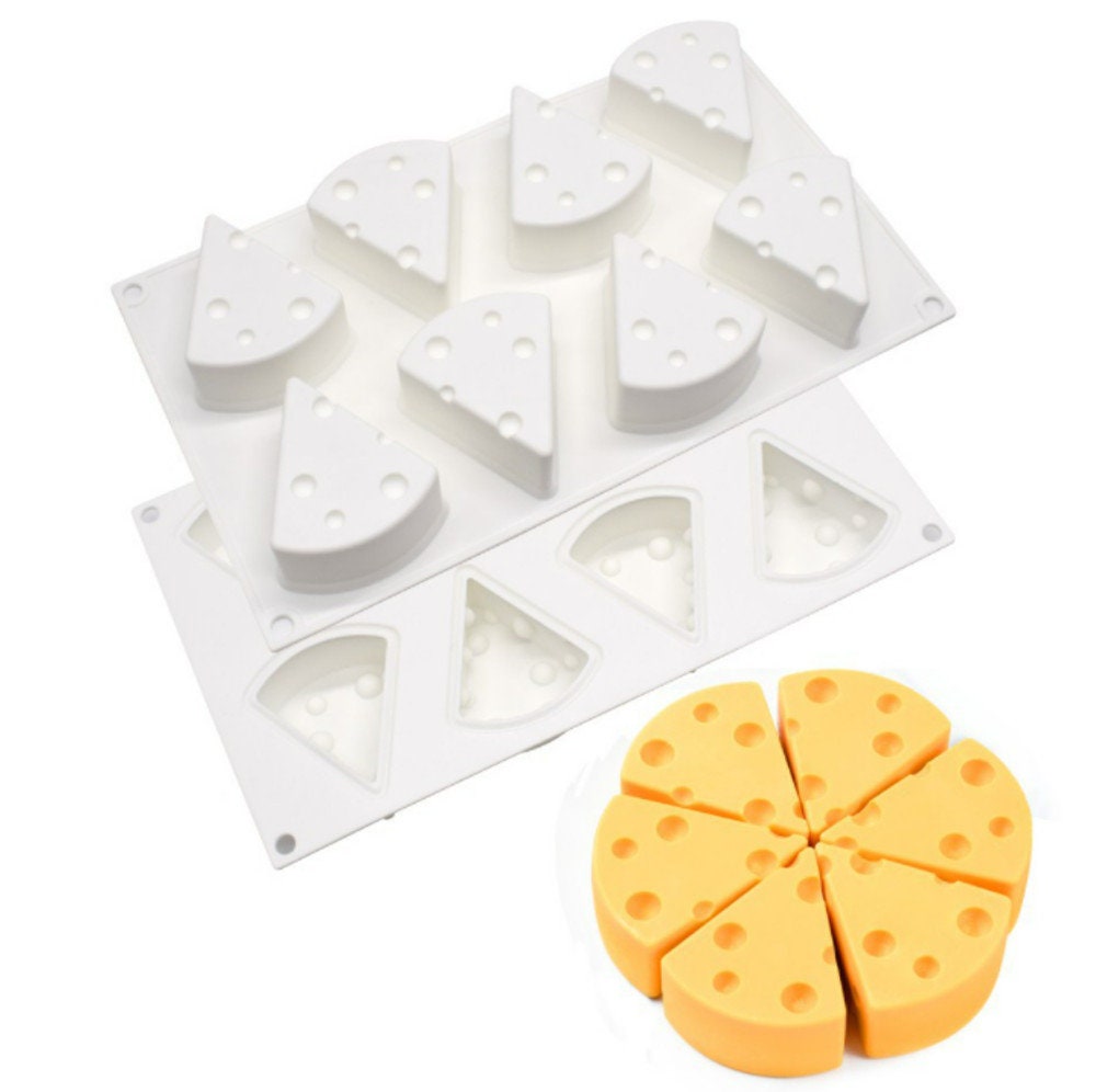 Cheese Silicone Mold, Candle Wax, Cake, Candy, Plaster (8 Cavity)