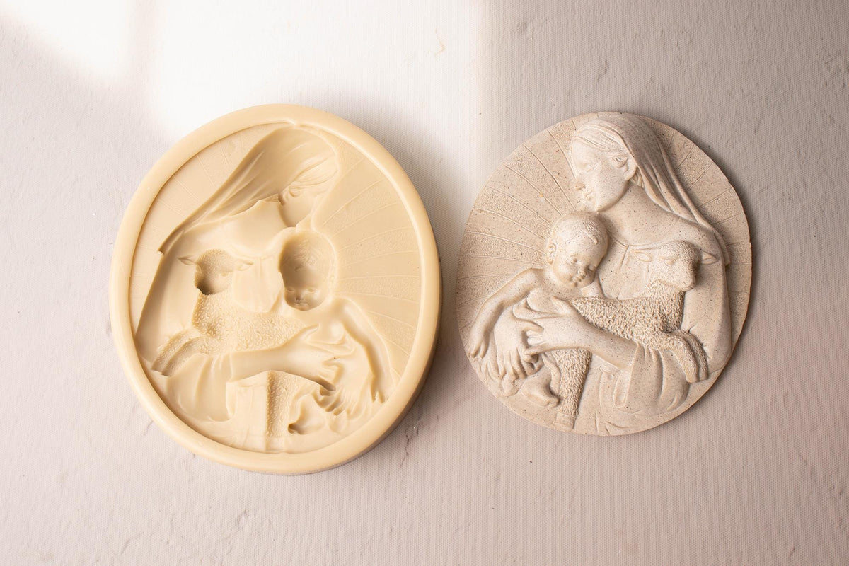 Mary and Child Jesus Silicone Mold, Lamb, Christmas, Easter