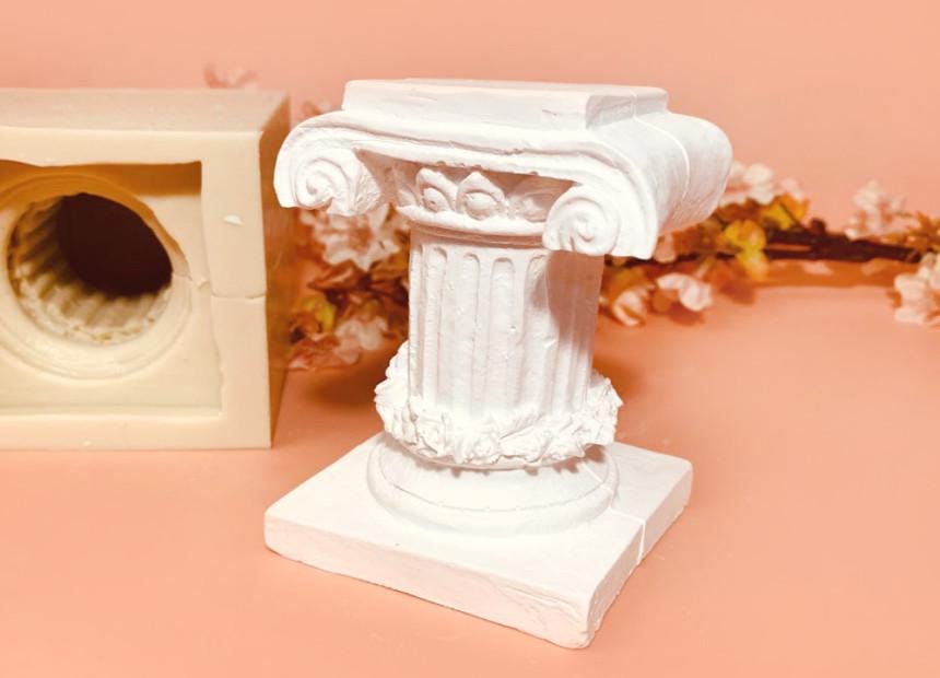 Roman Column Silicone Mold, Statue Deco, Concrete Gypsum Soap Casting