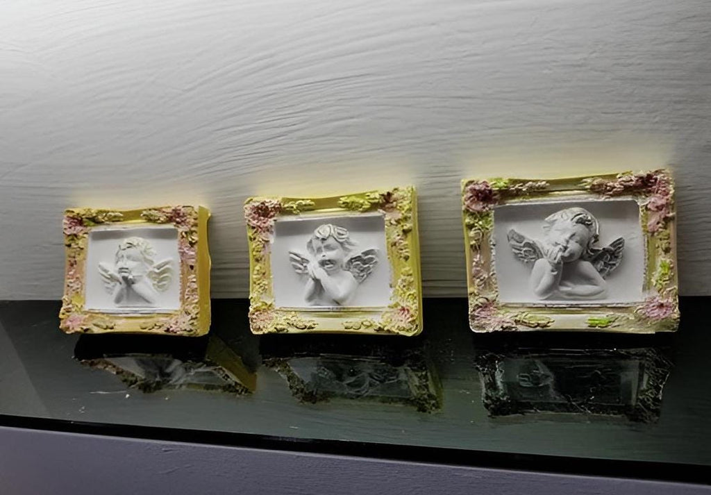 Baby Angel Frame Silicone Mold, Home Decor Ornament, Candle Soap Clay