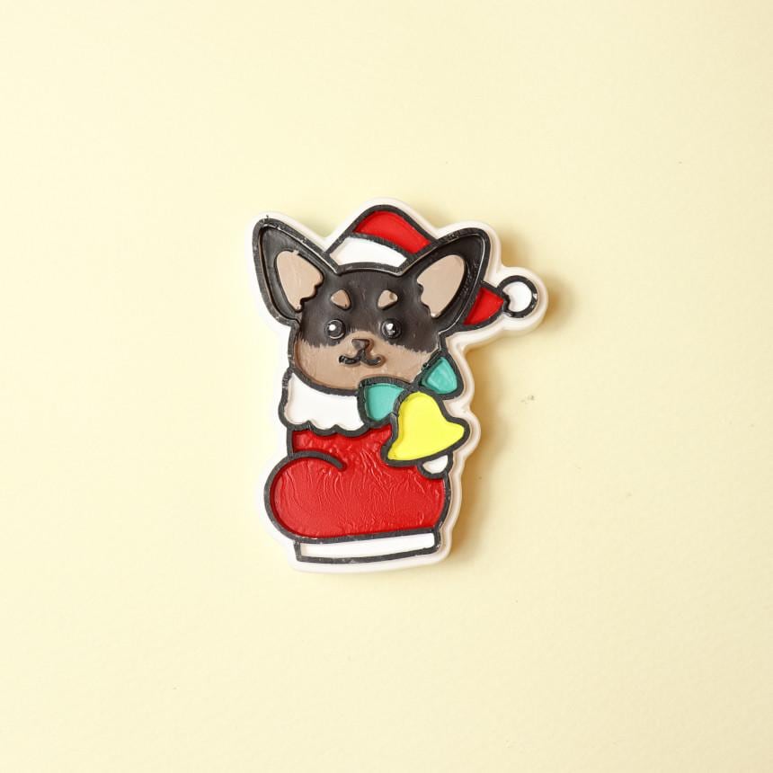 Christmas Dog Silicone Mold, Resin Clay Jesmonite, Air Freshener