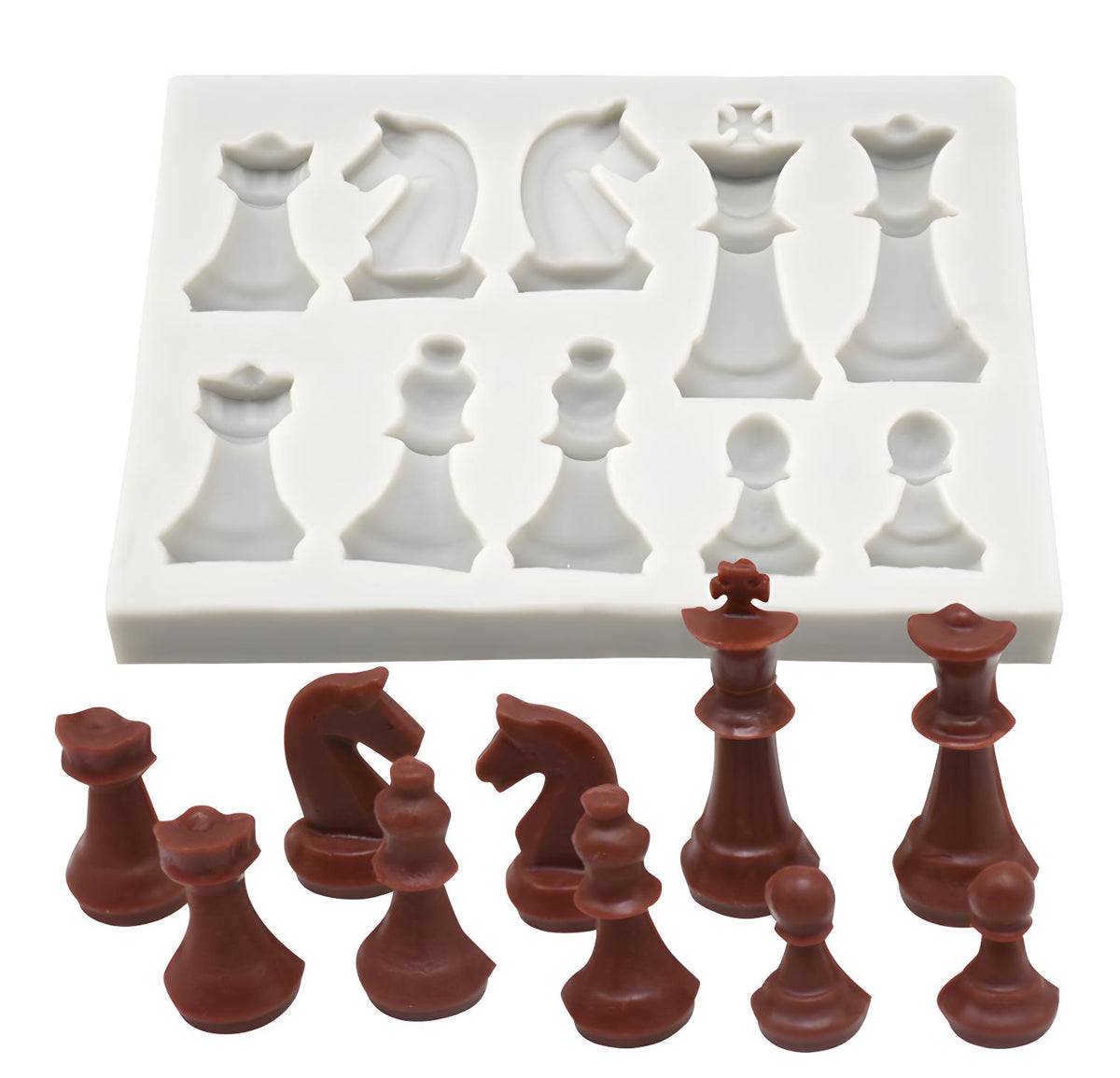 Chess Piece Silicone Mold, Vintage Candle Decor, Resin, Soap, Clay
