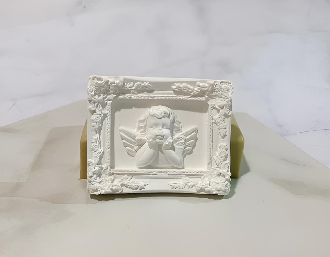 Baby Angel Frame Silicone Mold, Home Decor Ornament, Candle Soap Clay