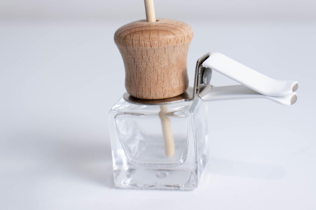 Set of 3 Wood Cap Car Reed Diffuser, Aroma Bottle