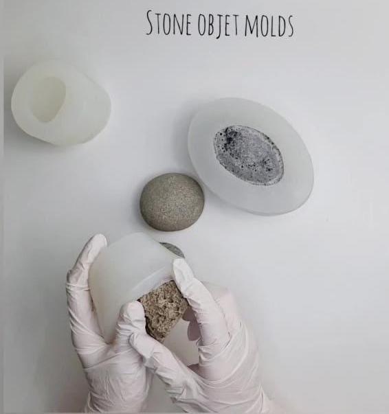4Choice 3D Volcanic Rock Stone Mold, Basalt Stone Objet Mold, Natural Porous Stone Home Decor Resin Pottery Gypsum Terrazzo