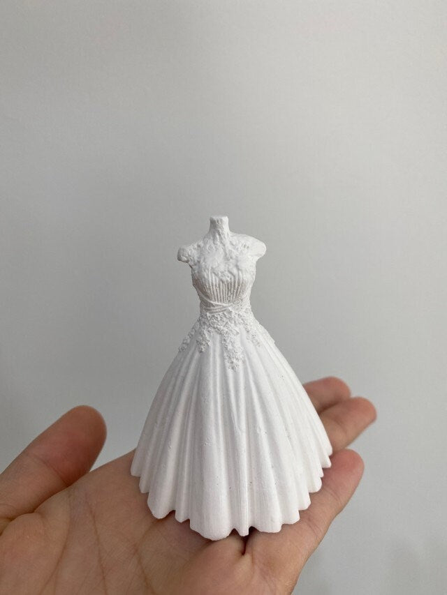 Bride wedding dress silicone mold, wedding gift making mold, wedding dress mold, candle plaster jesmonite concrete