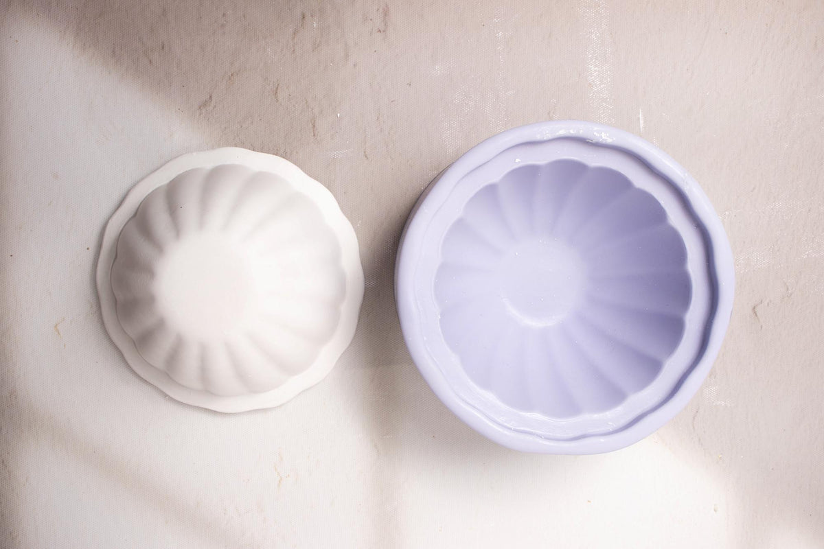 Hand Building Dessert Bowl Mother Mold for Pottery, Ceramics mother mold, Oval tray silicone mold, plaster mold making