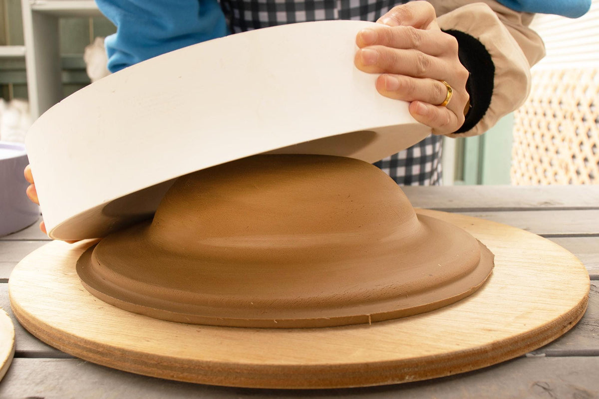 Hand Building 280mm Big Size Mother Mold for pottery, Ceramics mother mold, Large Circle Pasta Tray, Plaster Mold Making, Ships from Korea*