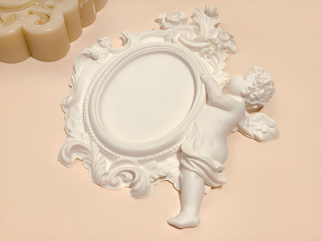Baby Angel Frame Silicone Mold, Candle Soap Pottery Plaster