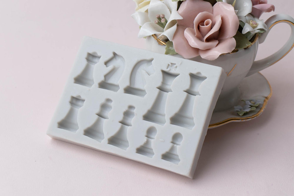 Chess Piece Silicone Mold, Vintage Candle Decor, Resin, Soap, Clay