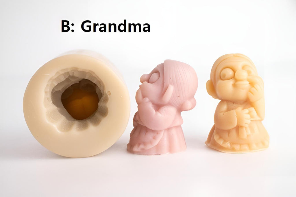 Dolhareubang Silicone Mold, Stone Grandpa Grandma Figurine
