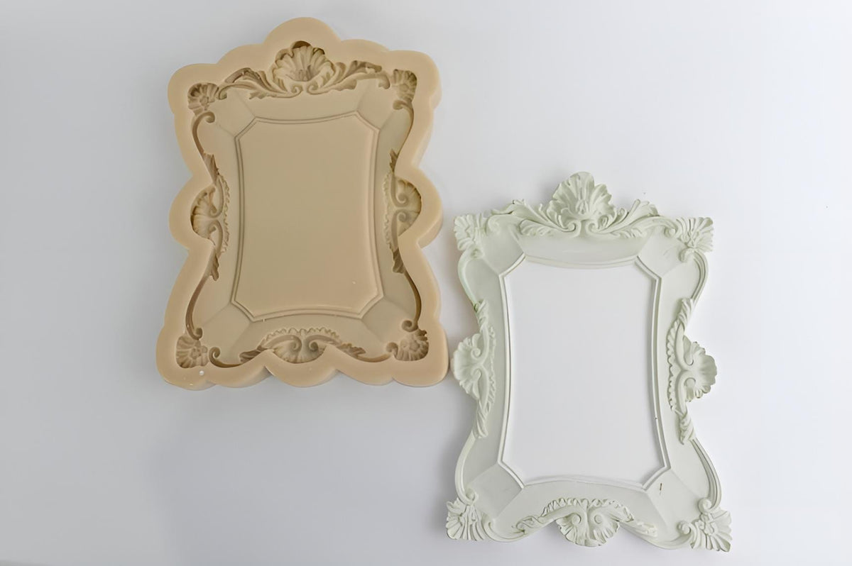 Ornate Frame Silicone Mold - Baroque Style Resin Clay Mould