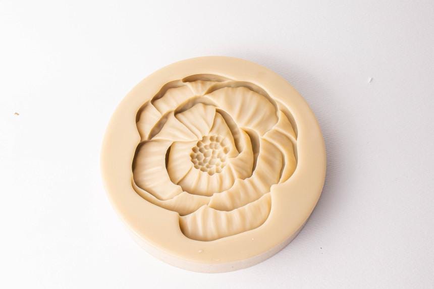 Large Tree Peony Silicone Mold, Pottery & Cake Decor