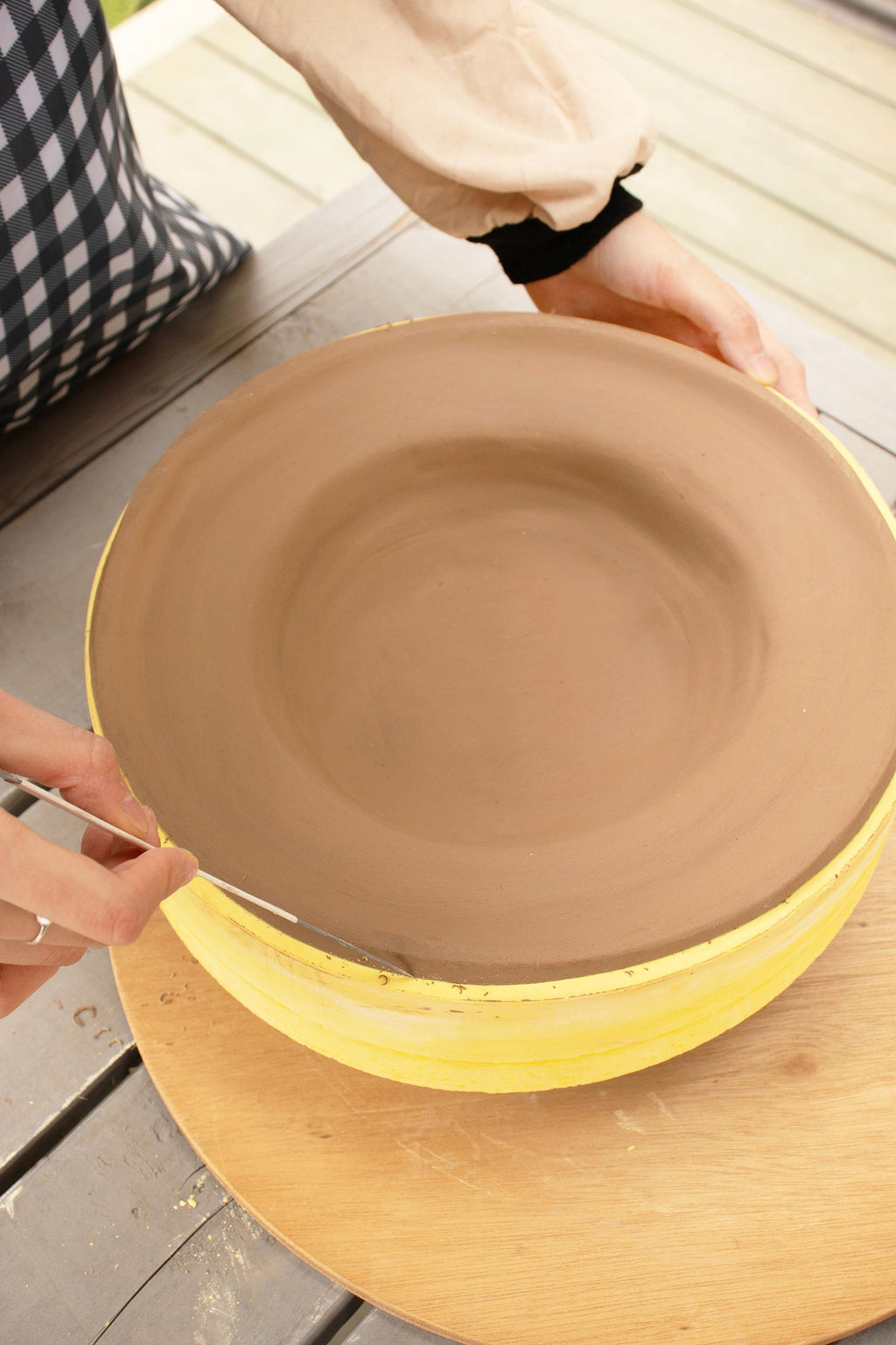 Hand Building 280mm Big Size Mother Mold for pottery, Ceramics mother mold, Large Circle Pasta Tray, Plaster Mold Making, Ships from Korea*