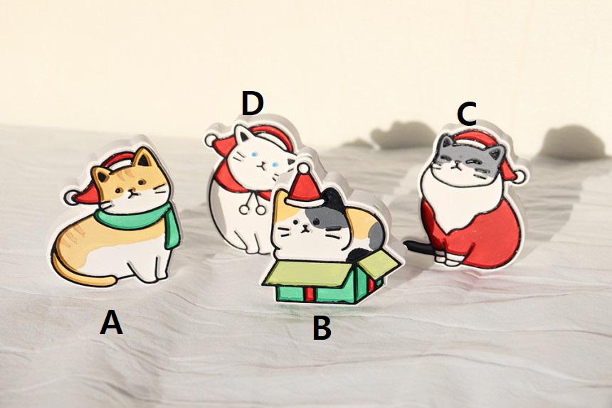 Christmas Cat Silicone Mold, Gypsum Diffuser, Resin Jesmonite