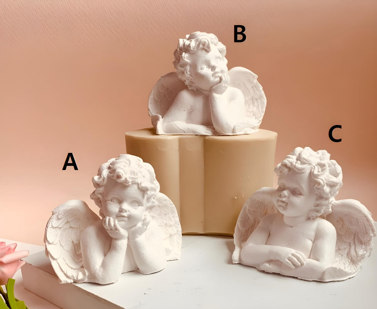 Baby Angel Silicone Mold, Candle Resin Soap Plaster Clay, Winged Cherub
