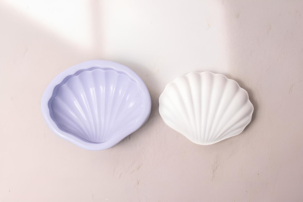 Vintage Frill Clam Shell Mother Mold, Pottery Ceramics, Plaster Mold Making