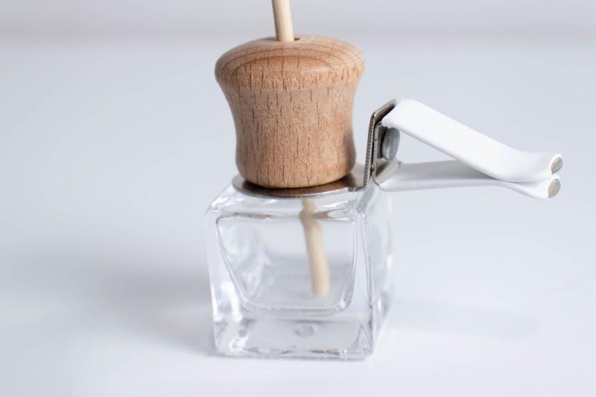 Set of 3 Wood Cap Car Reed Diffuser, Aroma Bottle