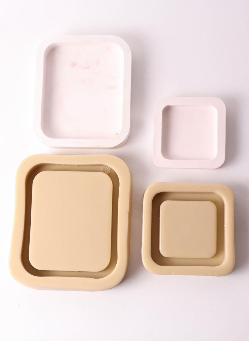 Modern Tray Silicone Mold, Candle Holder, Coaster Making