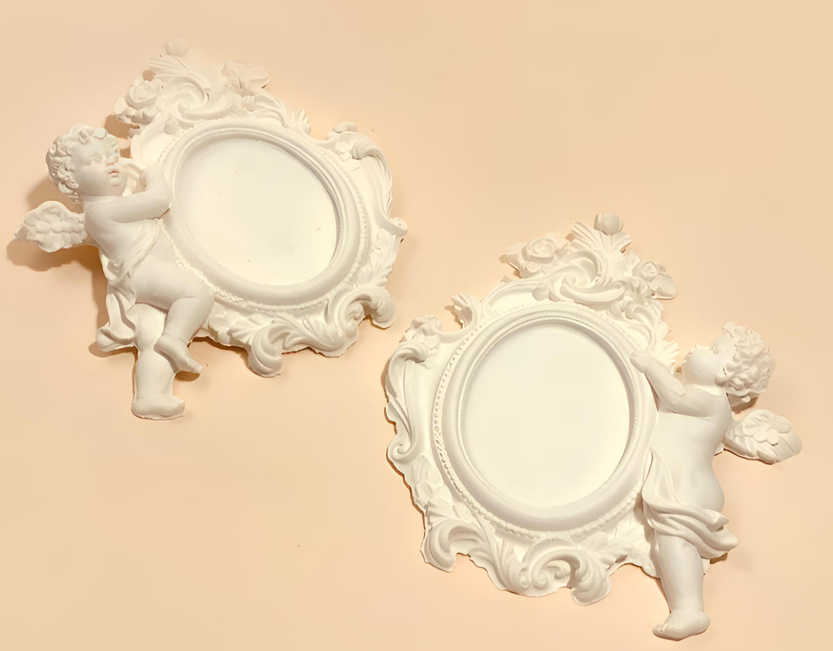Baby Angel Frame Silicone Mold, Candle Soap Pottery Plaster