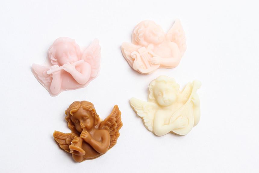 Angel Cameo Silicone Mold, Pottery Decor, Baking, Chocolate (40x30mm)