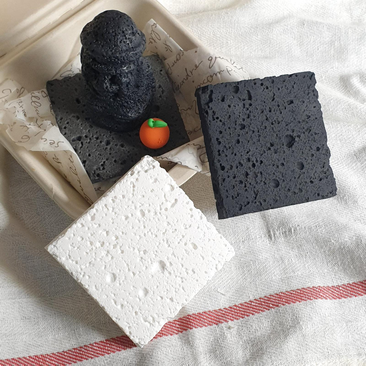Volcanic Rock Coaster Mold, Basalt Stone Tray, Resin Pottery Gypsum Terrazzo