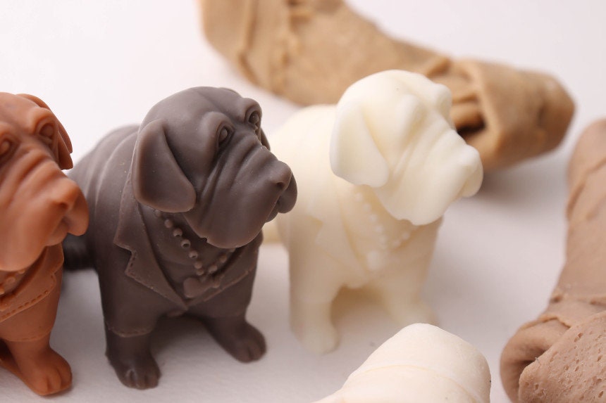 Bulldog Gentleman Silicone Mold, Candle Resin Soap Plaster