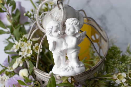 3D Twin Angel Silicone Mold, Candle, Soap, Clay (45x50x65mm)