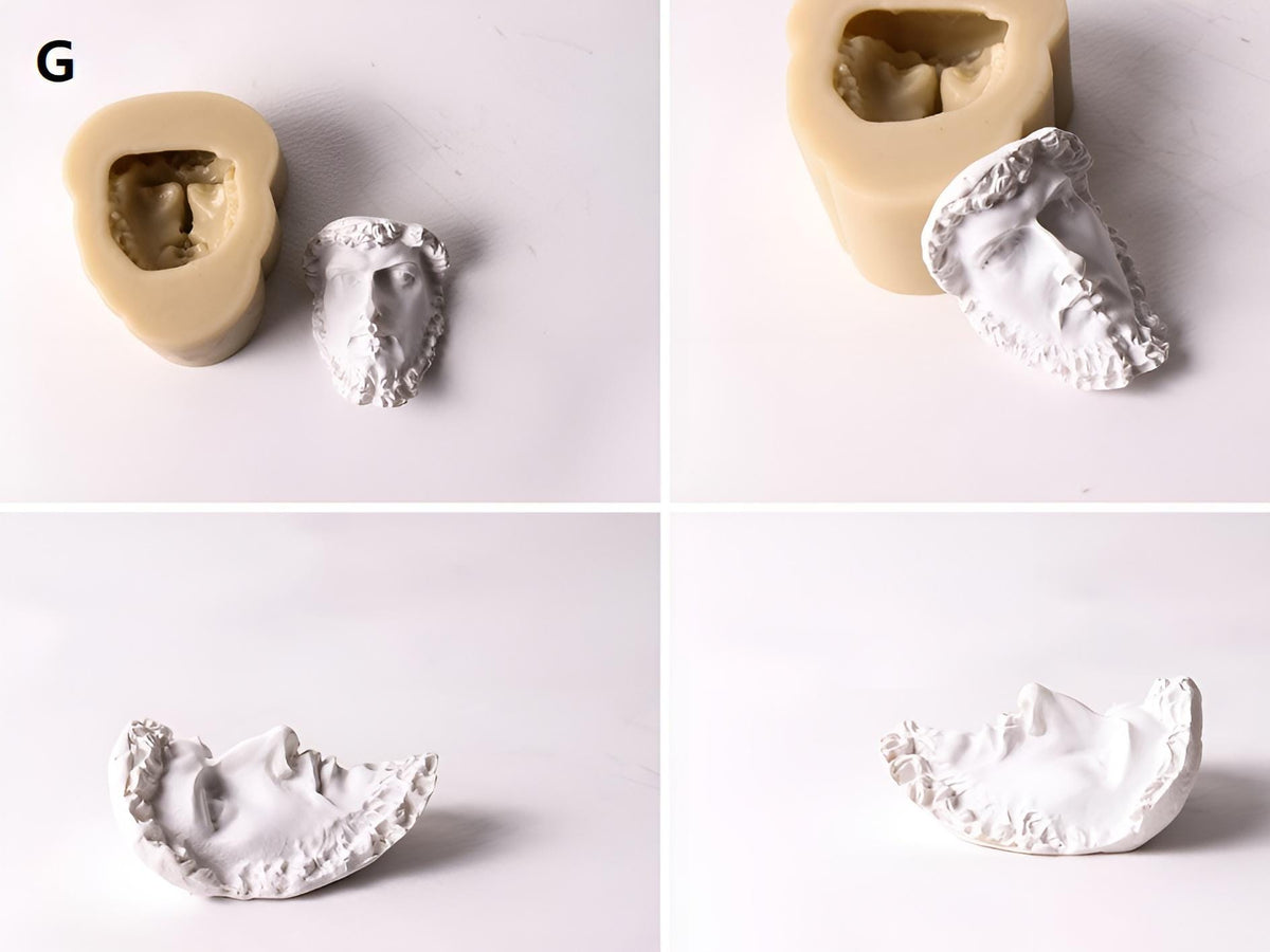 Roman Bust Silicone Mold, Mini Sculpture, Fridge Magnet, Intaglio Art