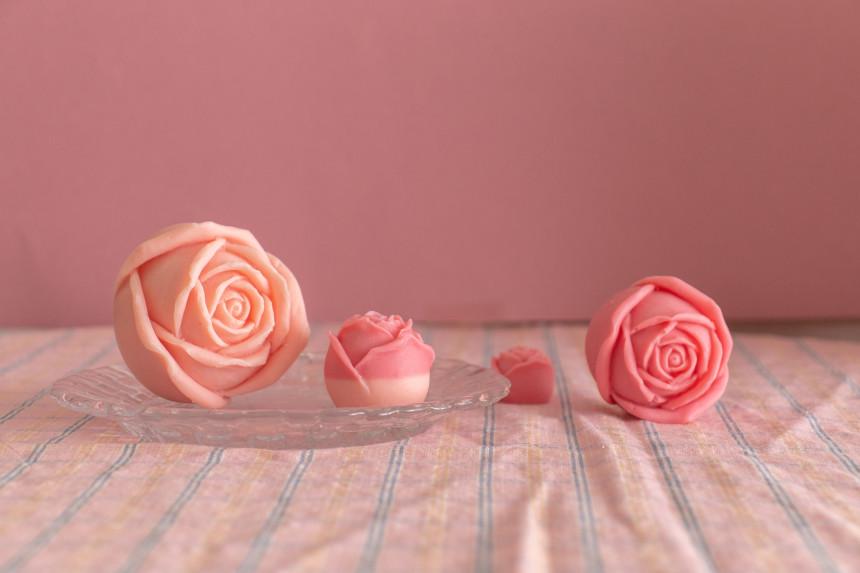 4 Size Rose Silicone Mold, Candle, Soap, Plaster