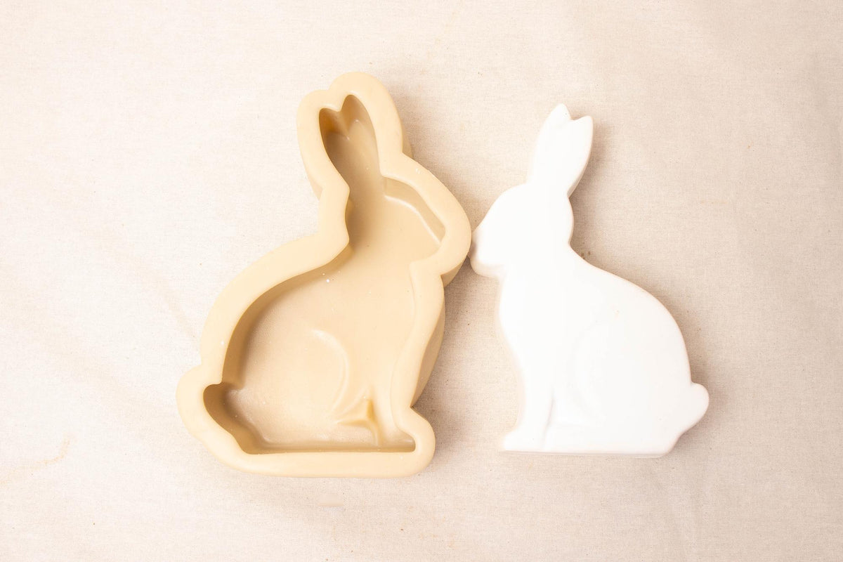Large Easter Bunny Silicone Mold, Food Grade Tray, Soap, Candle